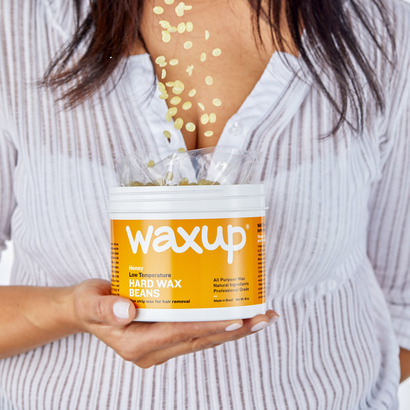 waxup Honey Hard Wax Beads 18oz, Stripless Wax Refill for Hair Removal on Face, Bikini and all Body Areas.